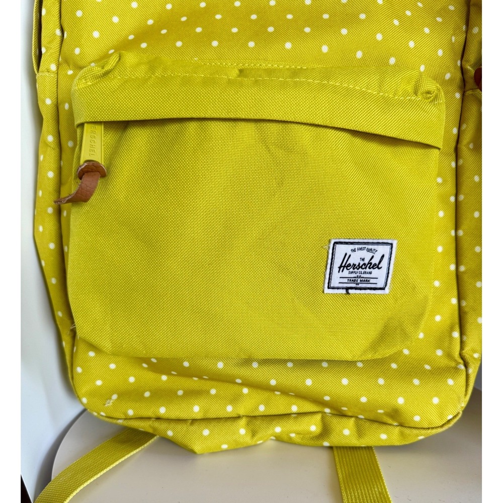Herschel Backpack Lime Green White Polka Dot‎ Casual Daypack School Travel Bag
